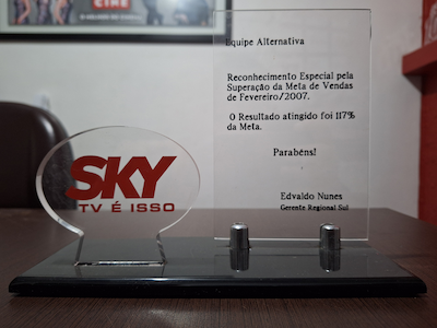 Prêmio 2007 - Superação da Meta de Vendas